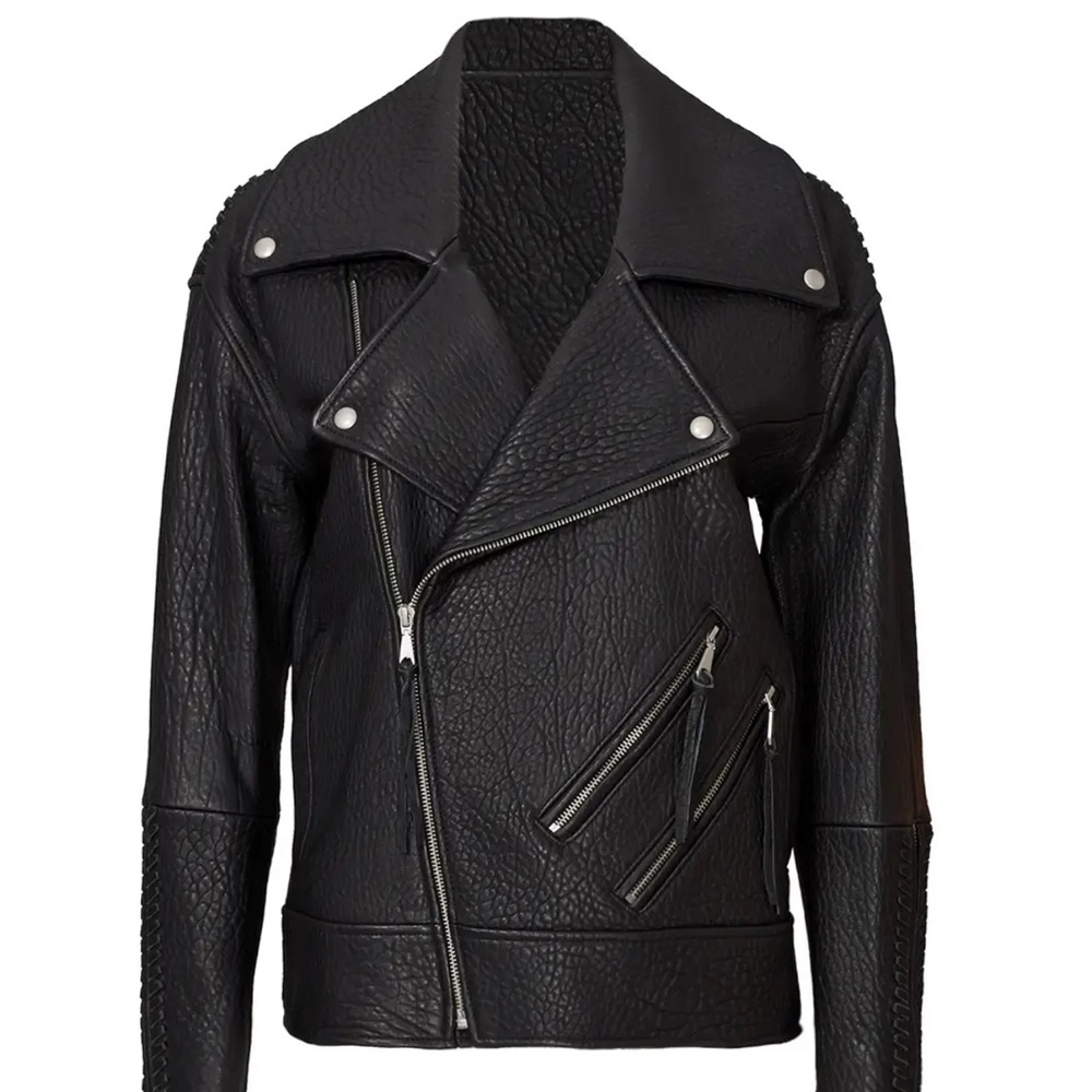 Rebecca Minkoff black leather biker moto Jacket
